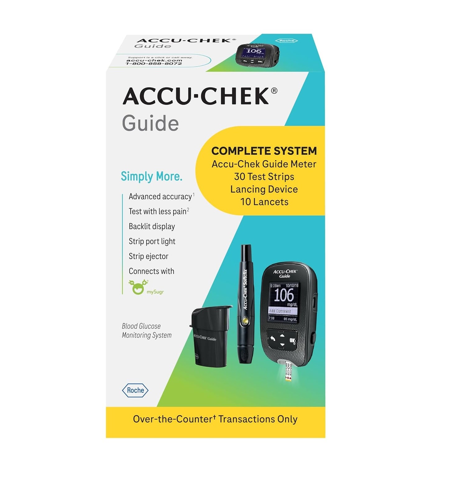 ACCU-CHEK Guide Blood Glucose Monitoring System - 1 each