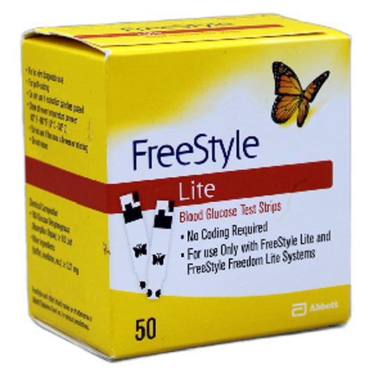 50-Count Freestyle Lite Test Strips â FDA-Approved & No Coding Required