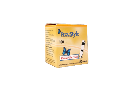 Freestyle Test Strips 100 Ct – No-Coding Diabetic Strips for Blood Sugar Monitoring
