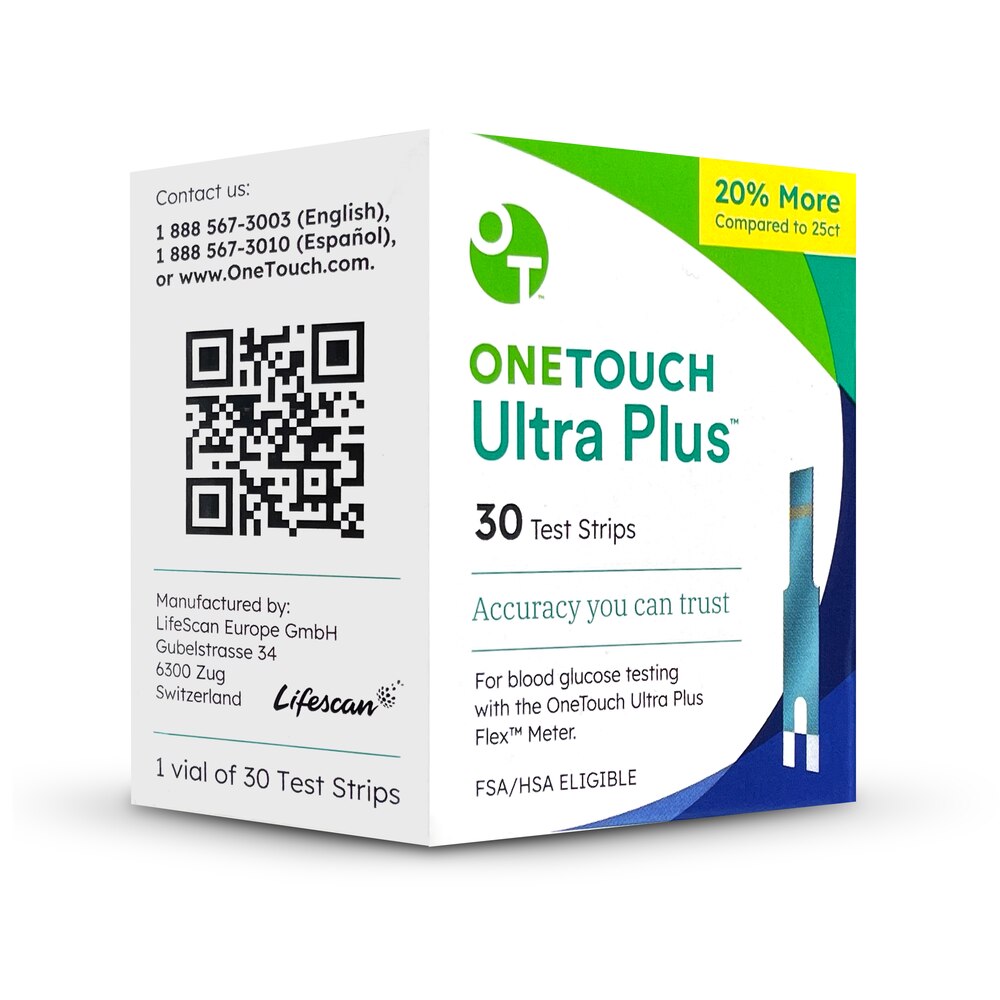 OneTouch Ultra Plus test strips - 30 count
