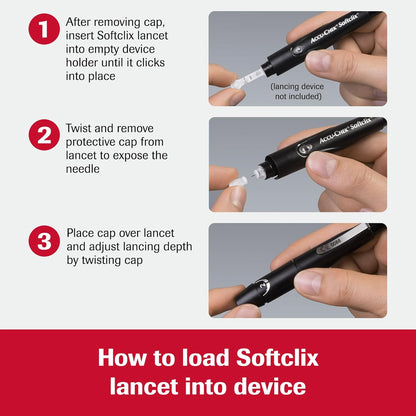 Accu-Chek Softclix Lancets 100 Count – Sterile 28G Lancets for Blood Glucose Monitoring