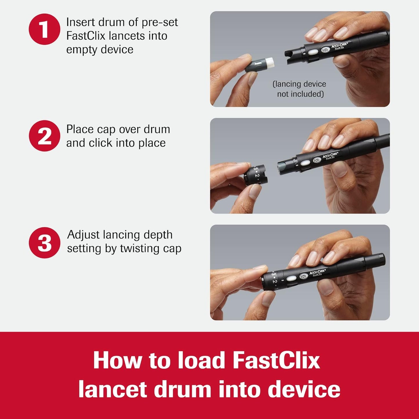 Accu-Chek FastClix Lancets 102 Count – Preloaded 30G Lancets for Glucose Monitoring