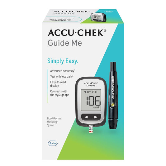 Accu-Chek Guide Me Glucose Monitor Kit, simply easy - for Diabetic Blood Sugar Testing: Guide Me Meter, Softclix Lancing Device, and 10 Softclix Lancet