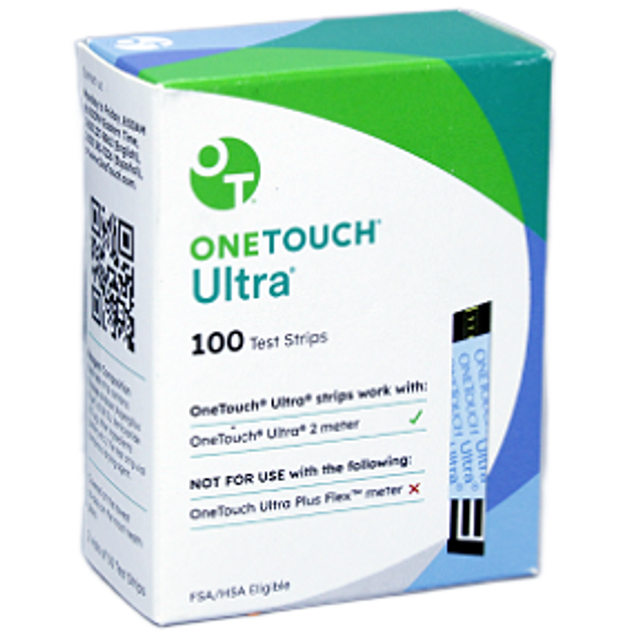 Ultra Blue Test Strips with One Touch Ultra 2 Meter