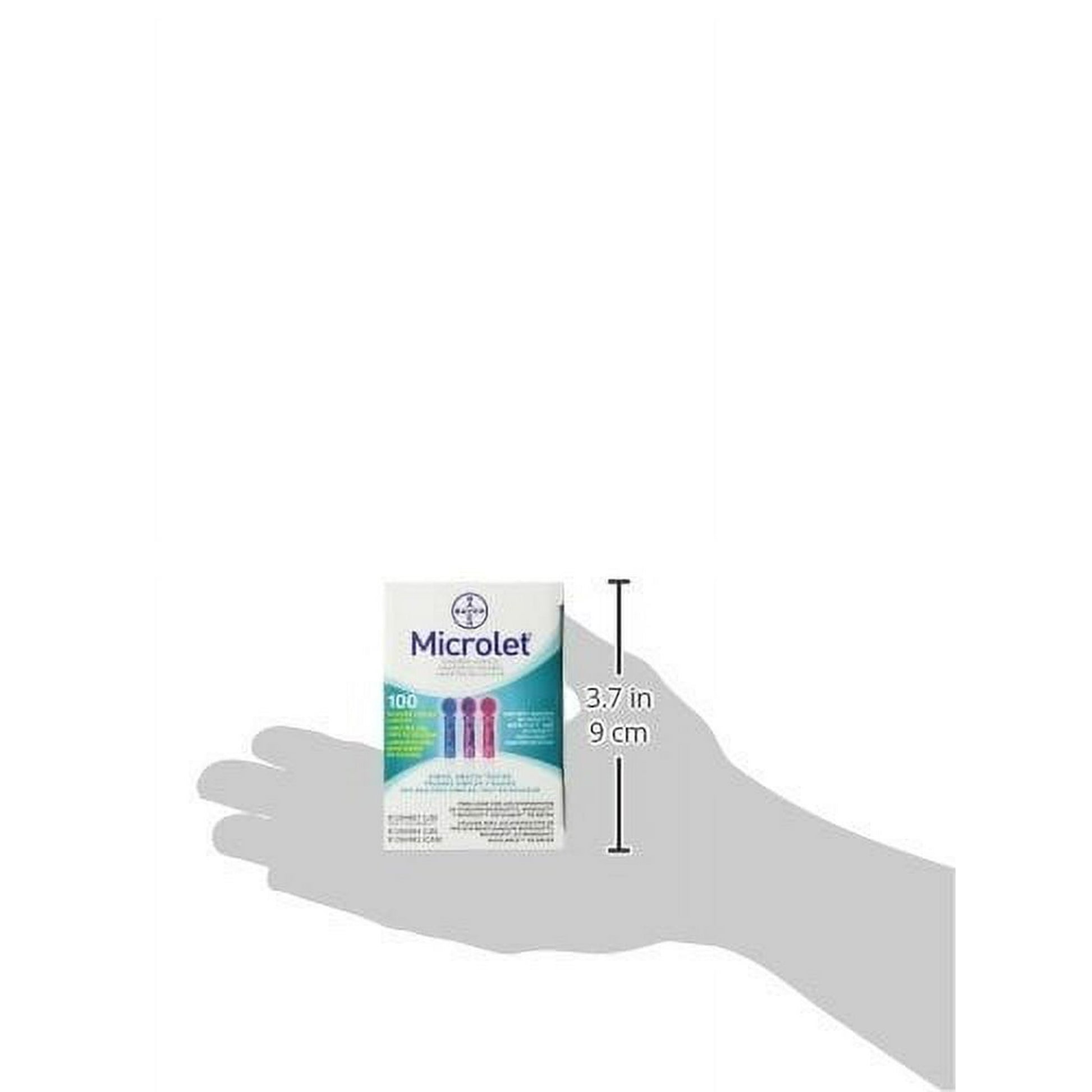 Microlet Colored Lancets 100 Count – Sterile Silicone-Coated Lancets for Blood Glucose Testing